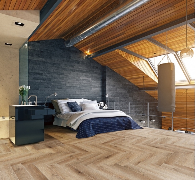 Виниловый ламинат SPC "Cronafloor" Herringbone Дуб Монпелье (640*128*4,5 мм) — купить в Котласе