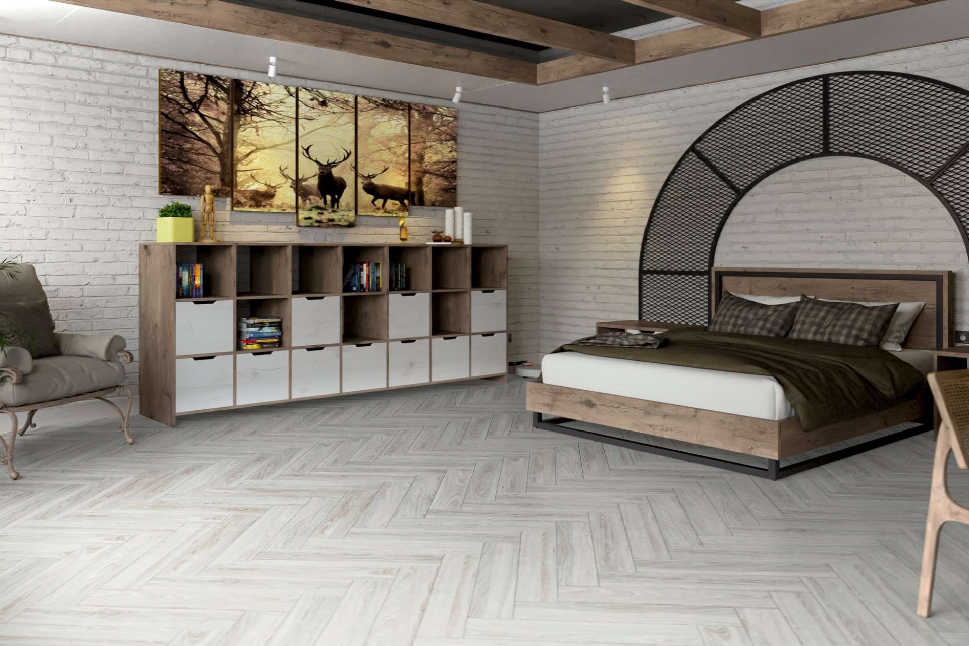 Инженерный паркет «Damy Floor» Ванильный (укладка елочкой) — купить в Котласе