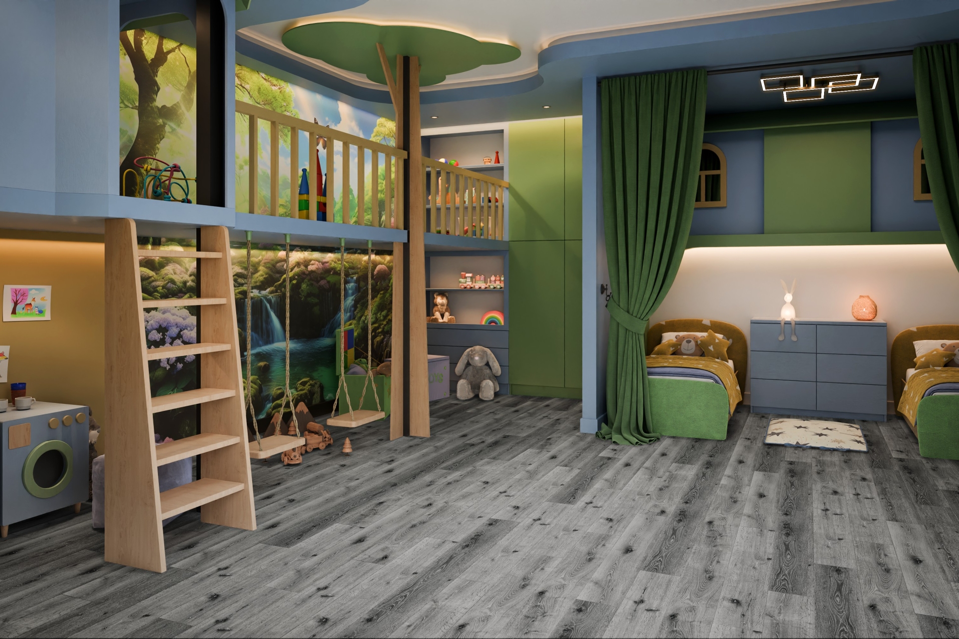 SPC ламинат «Damy Floor» Дуб Сильвер (1220*180*4 мм) — купить в Котласе