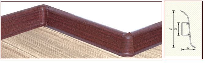 Плинтус "Идеал" пластиковый Комфорт Дуб пепельный (2500*22*55 мм) — купить в Котласе