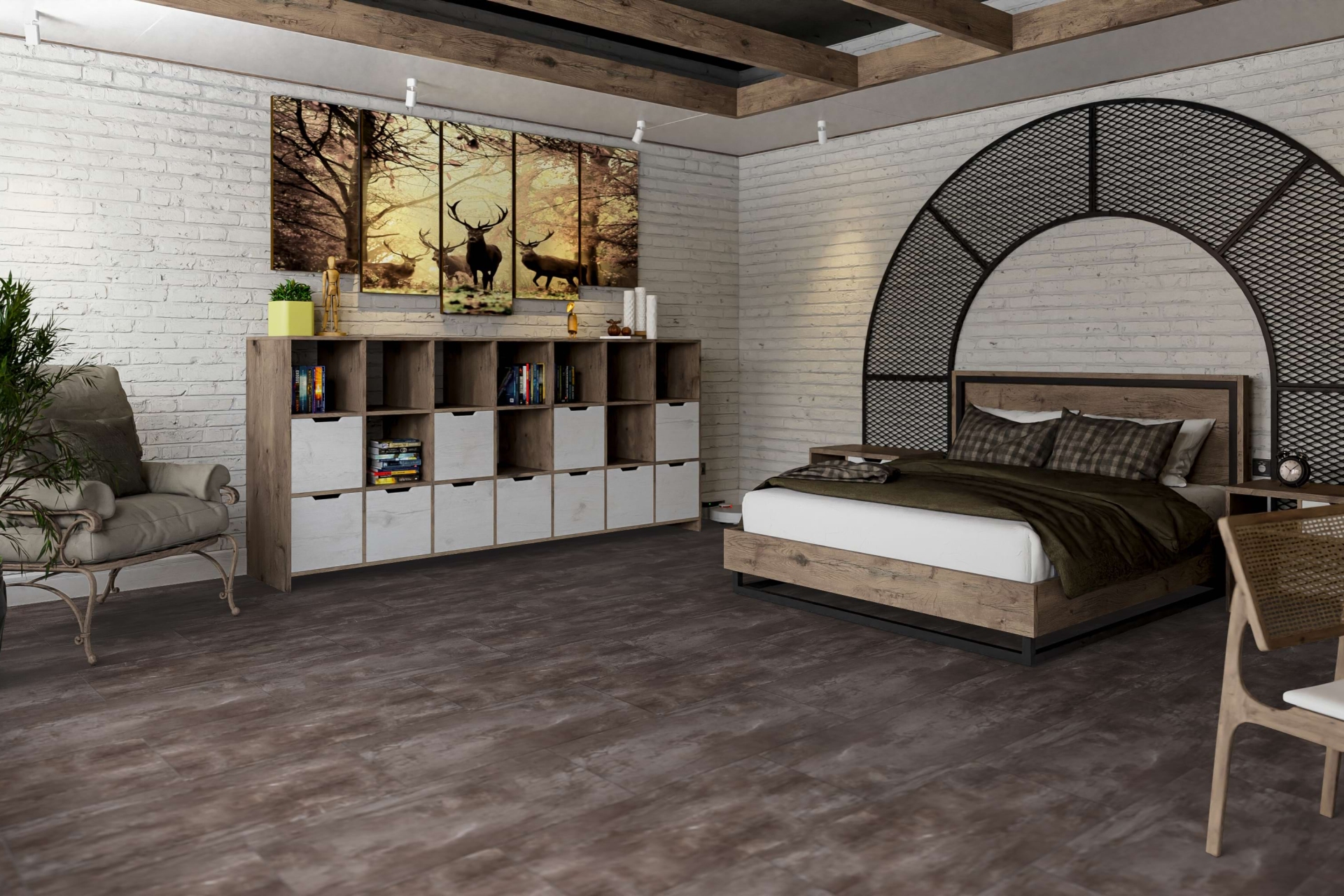 Усовершенствованная кварц-виниловая плитка «Damy Floor» Вайсхорн (912,4*455,2*2,5 мм) — купить в Котласе