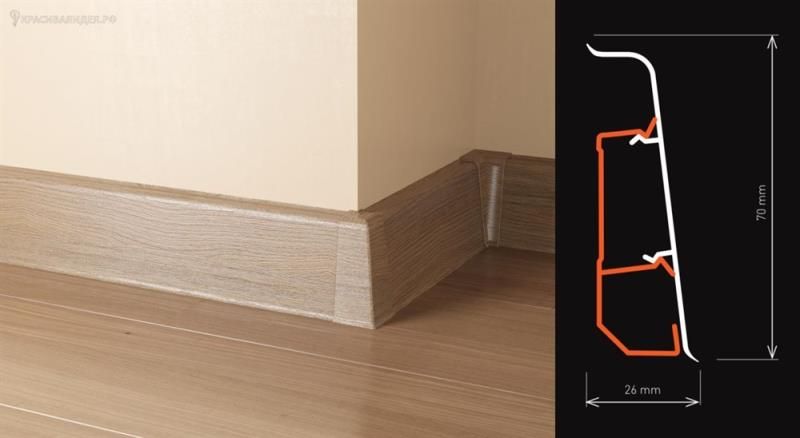 Плинтус "Arbiton" Indo Дуб Бурбон (2500*26*70 мм) — купить в Котласе